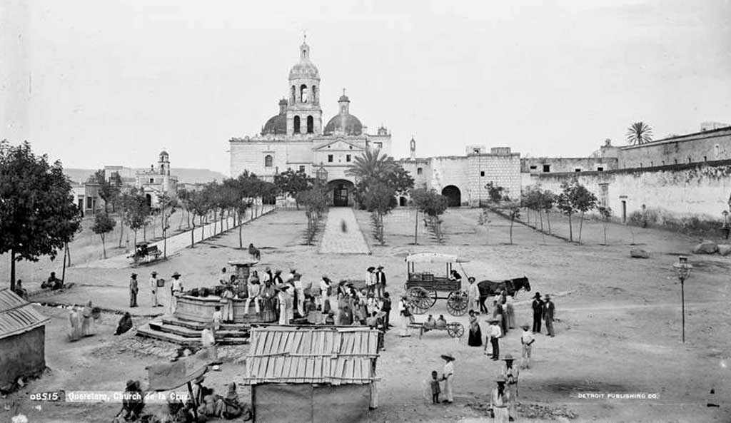 qrodigital-turismo-queretaro-recuerdos-queretanos-convento-de-la-cruz-por-William-Henry-Jackson-1888-historia-iglesias-centro-ciudad-pasado